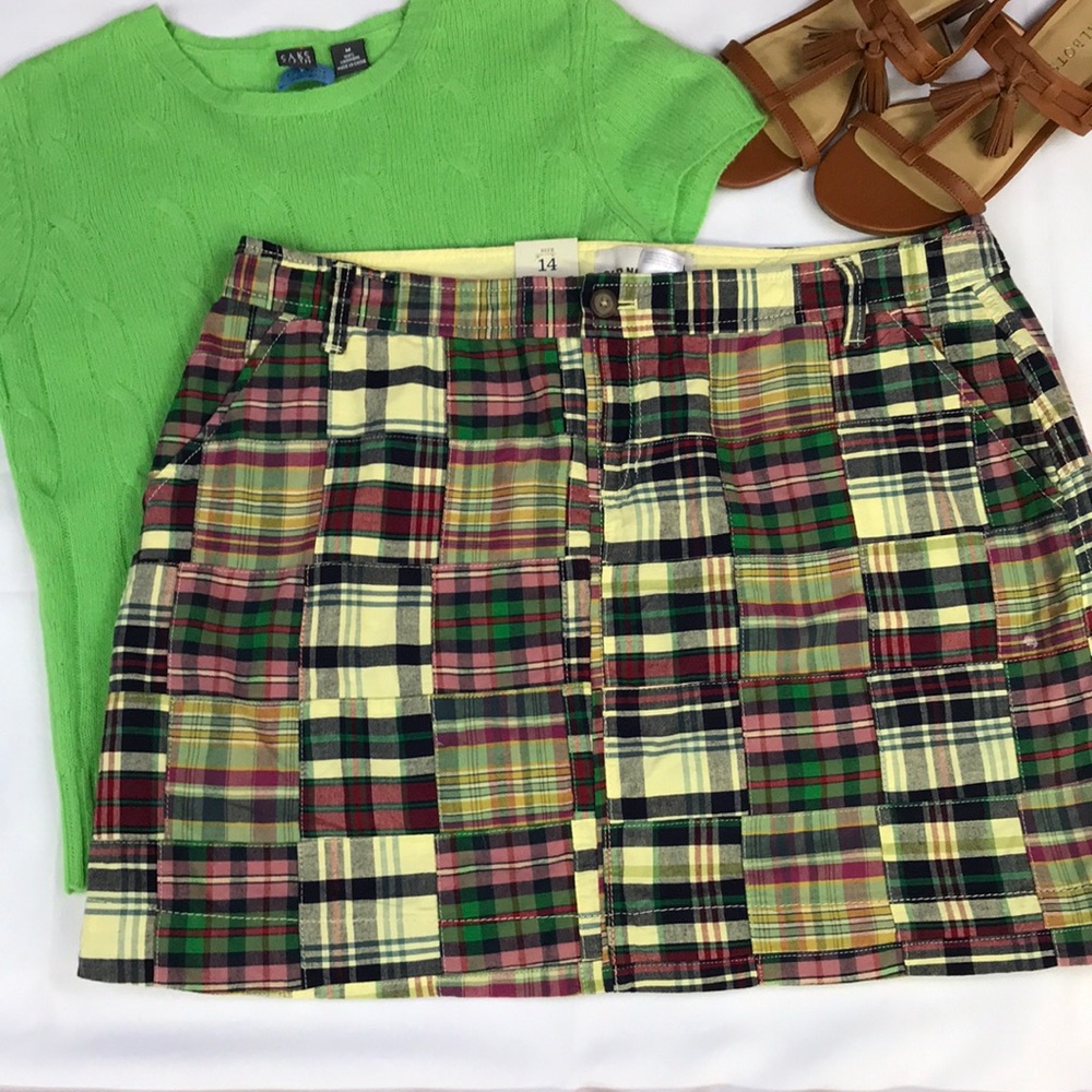 Old Navy Patch Madras Skirt